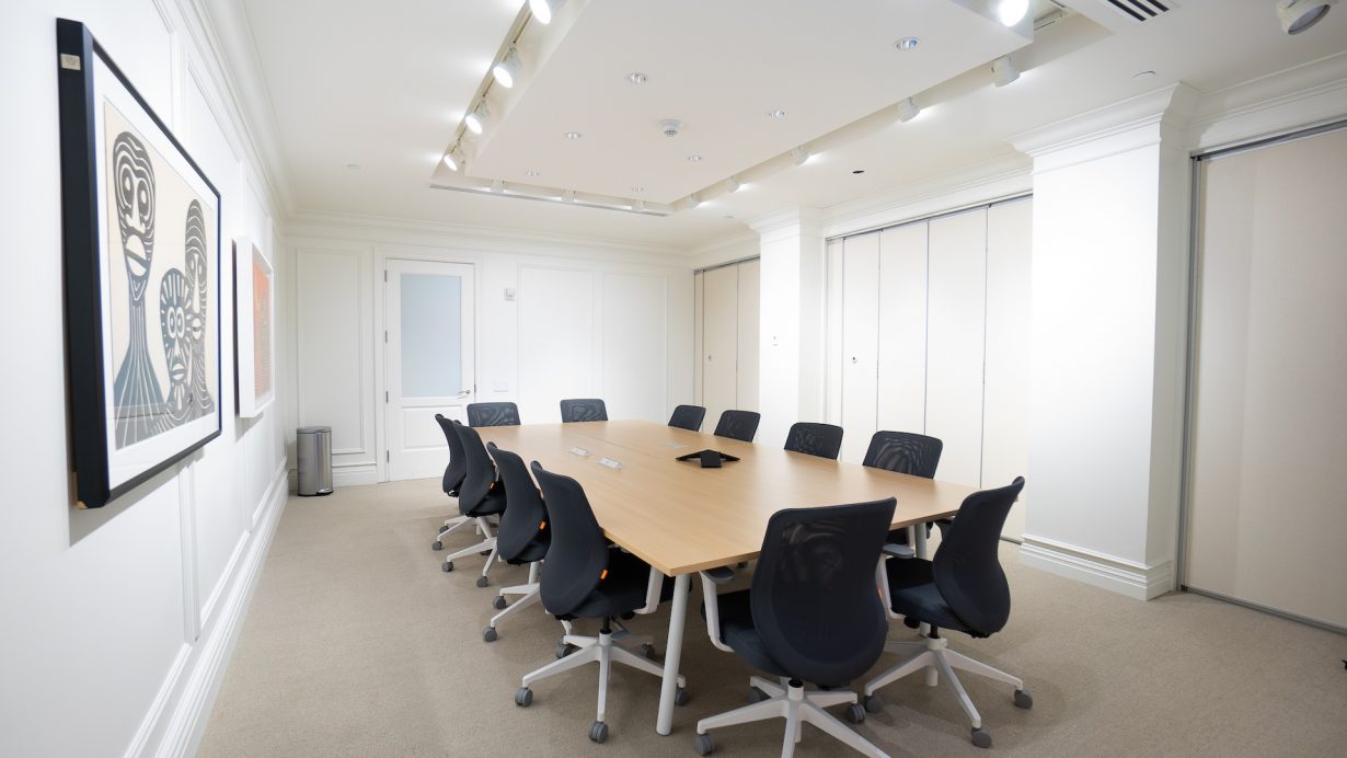 There are a range of conference rooms available for teams of different sizes.