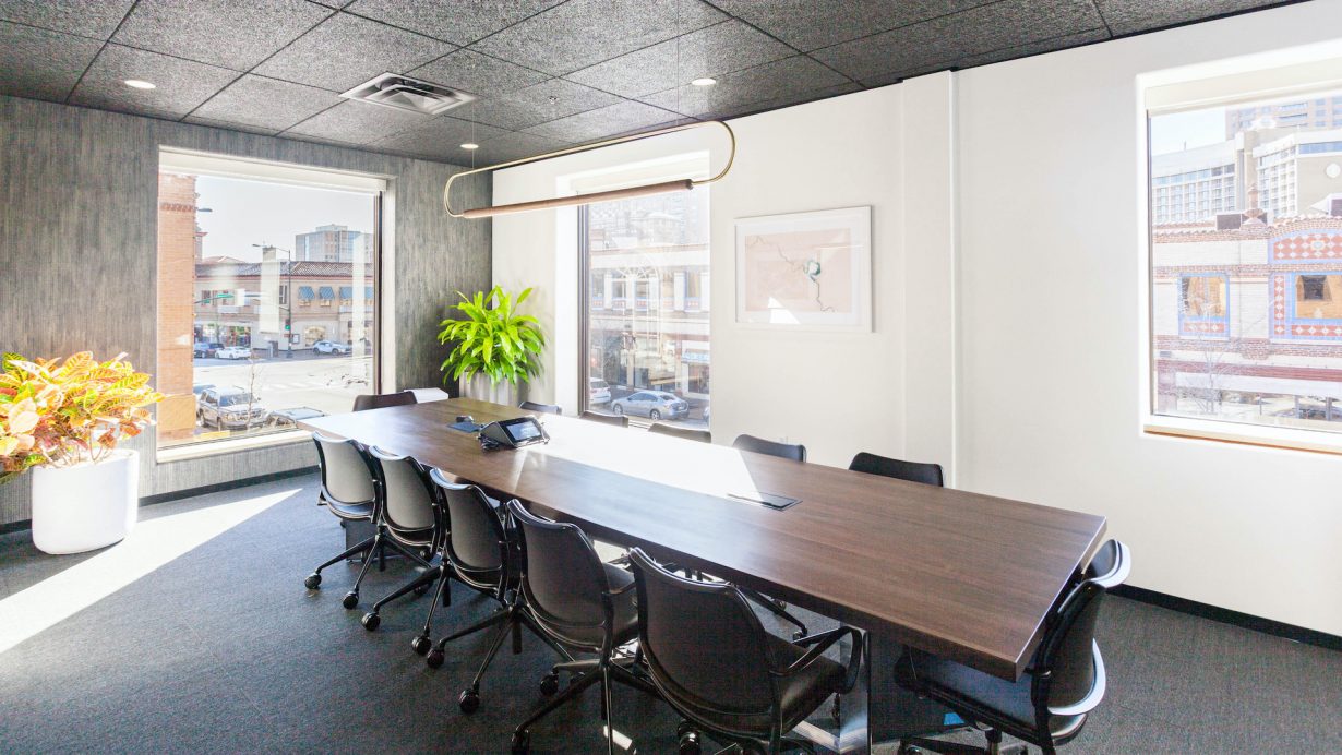 There are a number of conference rooms designed for meetings of different sizes.