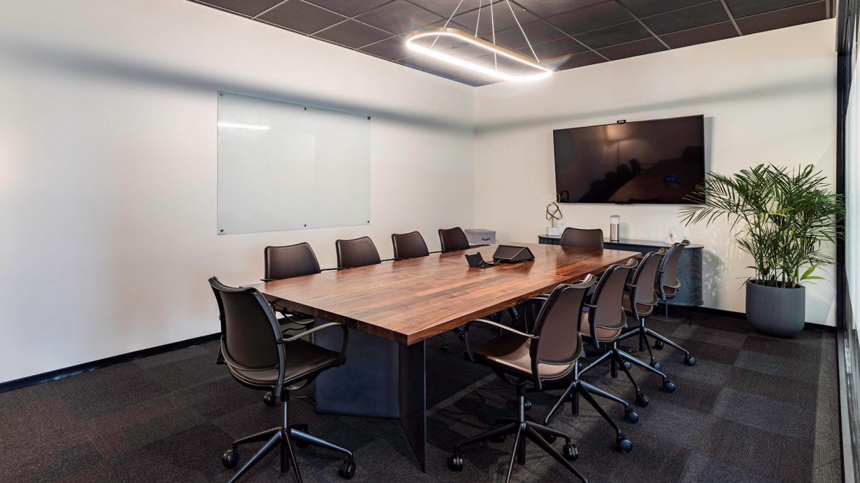 Members can book conference rooms with A/V equipment, whiteboards, and other amenities.