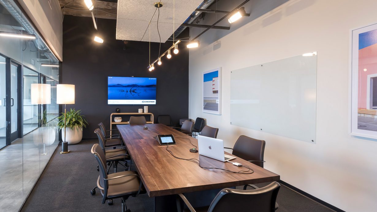 Members can book A/V-equipped conference rooms of various sizes.