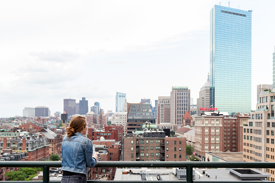 Members can soak up the sun and enjoy views of the city skyline from the rooftop.
