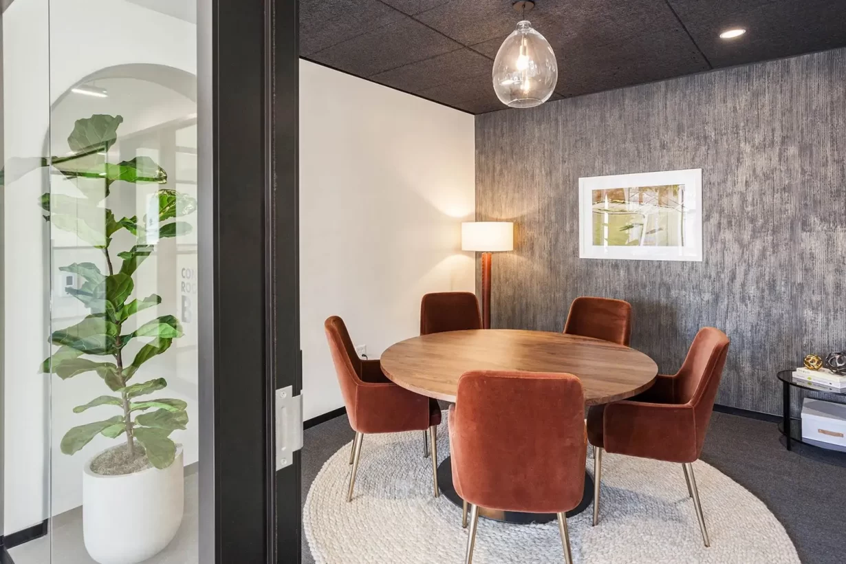 Coworking office space huddle room by Industrious