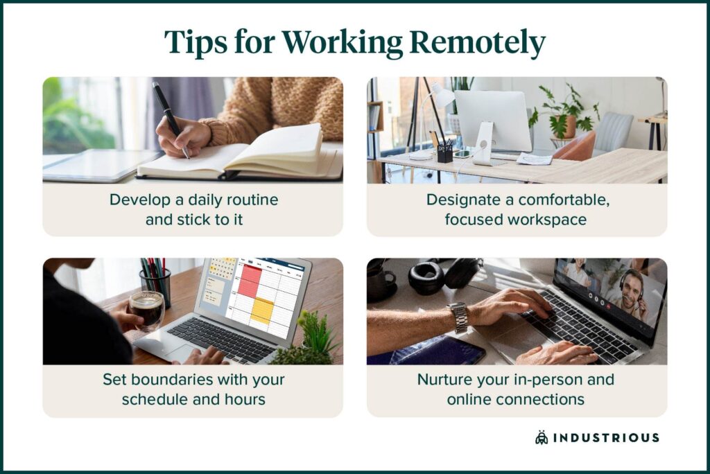 Tips for working remotely.
